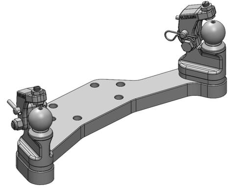 Pièces agricoles - Tracteur pièce adaptable - Direction forcée K50® D/G avec support pour 60-65 mm