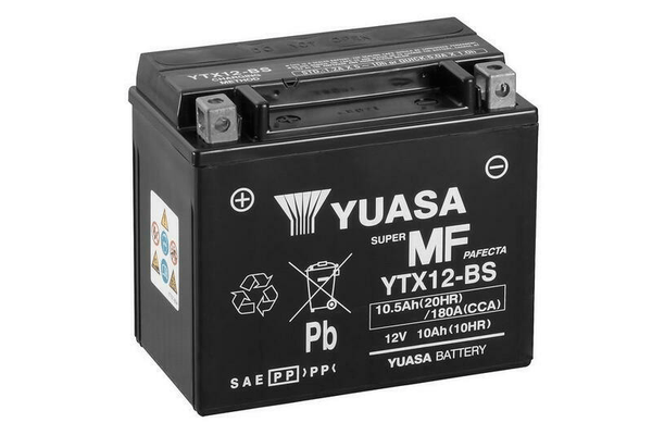 Pièces Quad & Motos - Electrique - Batterie YUASA sans entretien avec pack acide - YTX12-BS