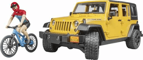 Loisirs - Jouets - Jeep Wrangler rubicon unlimited avec 1 VTT et cycliste