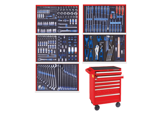 Outils - Outils divers - Jeu de douilles métriques 1/2" sur rail - 8 pièces