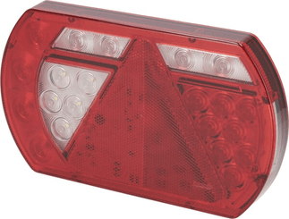 Pièces agricoles - Eclairage - Feu arrière gauche multifonction à LED, 12 V, 236x140x24,3 mm, Baïonnette 6 broches, Kramp