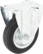Roue pivotante rigide, roue en caoutchouc : Ø140x37.5mm, fixation de la plaque : 115x95mm Charge : 140kg, Ro-Carr