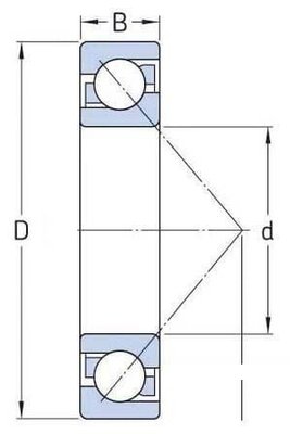 Pièces agricoles - Roulements - Roulement à billes à contact oblique 70x125x24mm SKF