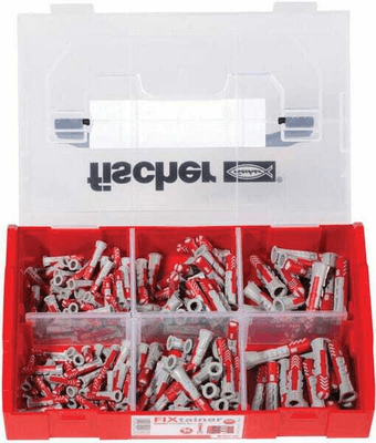Pièces agricoles - Fasteners - FixTainer Chevilles tous matériaux DuoPower / Boite de 210