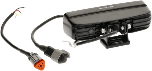 Pièces agricoles - Eclairage - Lampe de travail indirecte LED, 30W, 2880lm, rectangulaire, 12/24V, blanc/orange, 157x49,7x60mm prise Deutsch, faisceau étroit,