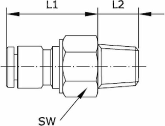 Pièces agricoles - Pièce pneumatique - Raccord vissé