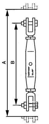 Pièces agricoles - Fasteners - Turnbuckle 10mm galvanised