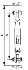 Pièces agricoles - Fasteners - Turnbuckle 10mm galvanised