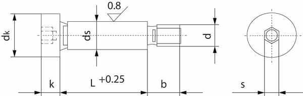 Pièces agricoles - Fasteners - Vis épaulée 6 x 8 x 10
