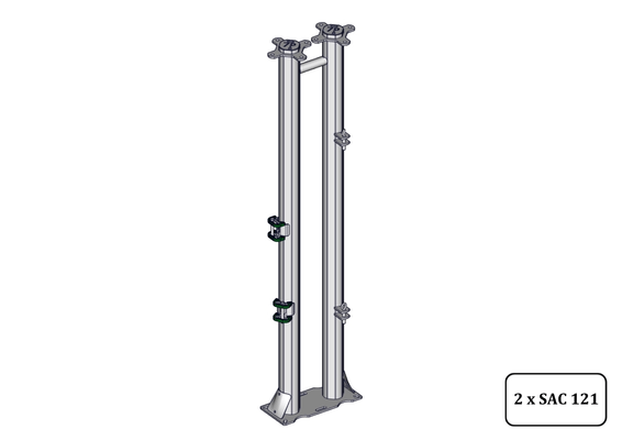 Materiels - Accessoires 50Kg-70Kg - DOUBLE POTEAU -7P- ANTI RECUL ANTI-HORAIRE SUR PLATINE V2