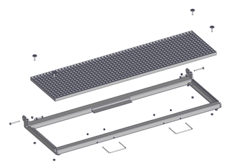 Materiels - Matériel d'élevage - autre - MARCHEPIED -T- RELEVABLE POUR BARRIERE TOLEE L.2M V2