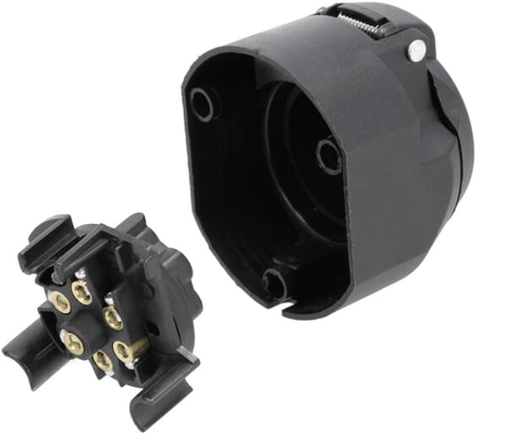 Pièces agricoles - Eclairage - Prise de remorque 7 pôles, plastique, 12V, bornes à vis
