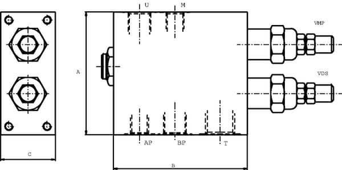 Pièces agricoles - Hydraulique - Vanne de déchargement FPMSE PD P 3/8 35 10
