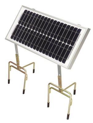 Pièces agricoles - Cloture,Jardin & Sylviculture - PANNEAU SOLAIRE 20 W + SUPPORT + 2 TREPIEDS+ REGULATEUR