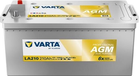 Pièces agricoles - Eclairage - Battery 12V 210Ah 1200A LA210 VARTA Professional Dual Purpose AGM