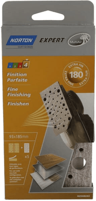 Outils - Outils divers - Papier abrasif 93x185mm K180 (x5)