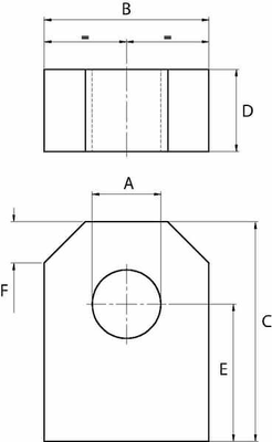 Pièces agricoles - Hydraulique - Bande fixation 70x50 - 100 - ø30