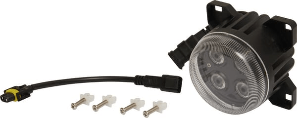 Pièces agricoles - Eclairage - Phare de travail LED, 40W, 4000lm, rond, 10/30V, Ø 90mm, prise H11/Deutsch, faisceau spot, 4 LED, Kramp