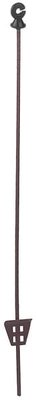 Pièces agricoles - Cloture,Jardin & Sylviculture - Poteau ovale en acier 106 cm avec anneau 10 pcs