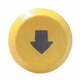Interrupteur à poussoir, relevage, rond, jaune