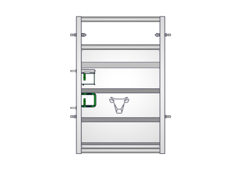 Materiels - Accessoires 30Kg-50Kg - PORTILLON -F- TOLE FIXE L.1.30M V2
