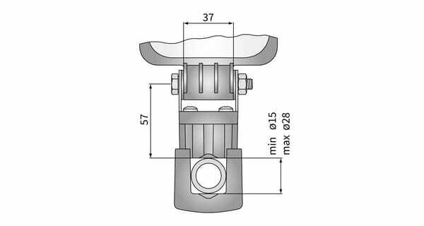 Pièces agricoles - Eclairage - Collier pour tube 64mm