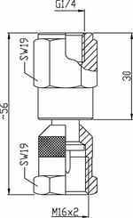 Pièces agricoles - Hydraulique - Raccord manomètre M16x2-1/2"