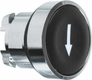Bouton poussoir Noir, fleche