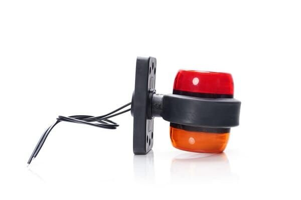 Pièces agricoles - Eclairage - Feu de gabarit arrière LED, rotatif, rouge/orange, 12-24 V, 108 x 98 x 79 mm