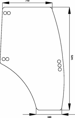 Pièces agricoles - Tracteur pièce origine - Vitre de porte
