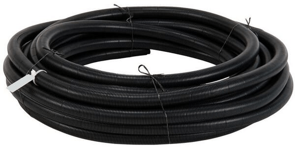 Pièces agricoles - Eclairage - Tube de protection 28mm 25m flexible ondulé, ouvert, noir