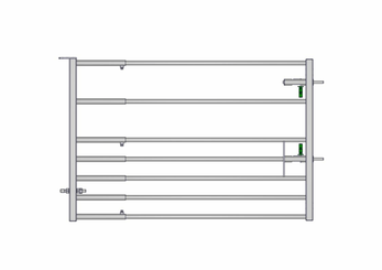 Materiels - Accessoires 200Kg-300Kg - PACK DE 7 PORTES 7 LISSES PETIT BETAIL L.1/2M EMBOITEE