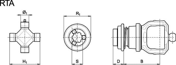 Pièces agricoles - Transmission - Mâchoire, vérouillage rapide, 1-3/8"-6, G2/S2 Bondioli&Pavesi