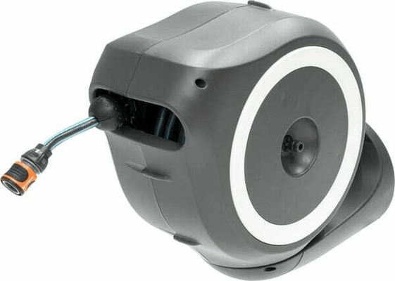 Pièces agricoles - Hydraulique - Enrouleur de tuyau mural RollUp S, 15 m blanc 1/2" avec pulvérisateur