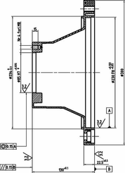 Pièces agricoles - Hydraulique - Bride côté moteur LFR 300 A-13