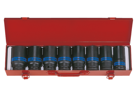 Outils - Outils divers - Coffret de 8 douilles longues à choc 3/4"