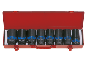Outils - Outils divers - Coffret de 8 douilles longues à choc 3/4"