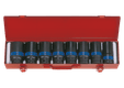 Coffret de 8 douilles longues à choc 3/4"
