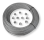 Kit câble diamètre 8mm longeur 25m acier galvanisé avec serres-câble (par 1)