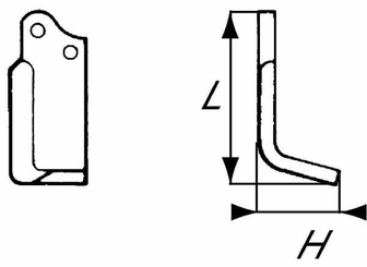 Pièces agricoles - Travail du sol - Lame de fraise d. p/ Agria