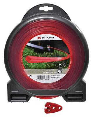 Pièces agricoles - Jardin et forêt pièce adaptable - Fil de coupe Ø 2.4mm 69m carré rouge Kramp