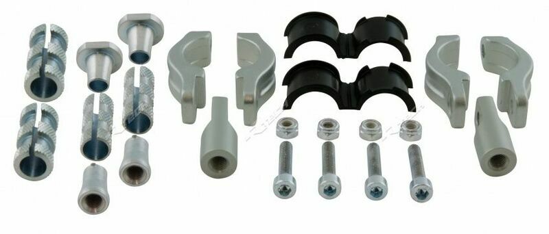 Pièces Quad & Motos - Plastiques - Kit fixation RACETECH pour protège-mains Vertigo Ø22/28,6mm - articulé
