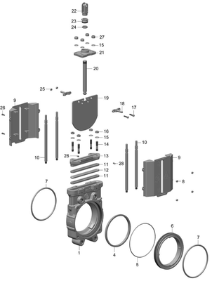 Pièces agricoles - Hydraulique - Manchon avec joints pour valve à partir d'avril 2021