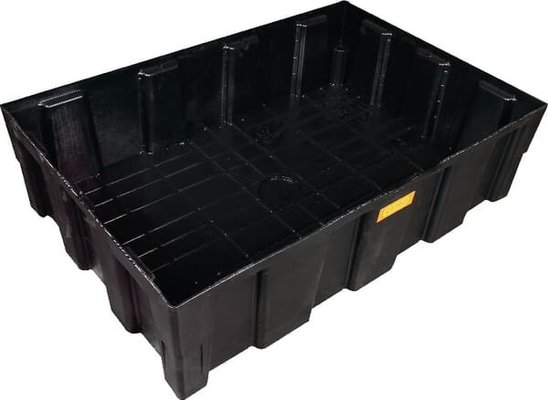 Pièces agricoles - Outils atelier - Bac de vidange polyéthylène [hdpe] noir 224L capacité 600kg 1205x805x330mm Cemo