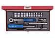 Coffret 1/4"  16 pièces, cliquet à 72 dents