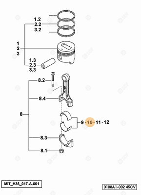 Pièces agricoles - Pieces moteur - SEMIBRONZINA BIELLA