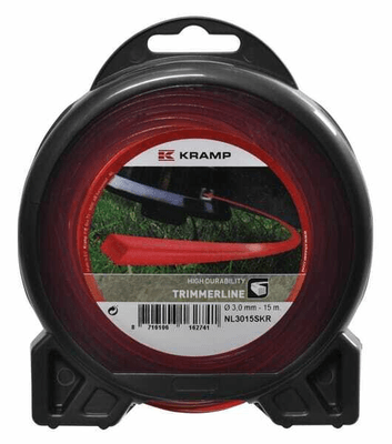 Pièces agricoles - Jardin et forêt pièce adaptable - Fil de coupe Ø 3mm 15m carré rouge Kramp