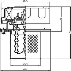 Pièces agricoles - Hydraulique - Bouchon de remplissage TA80 avec filtre