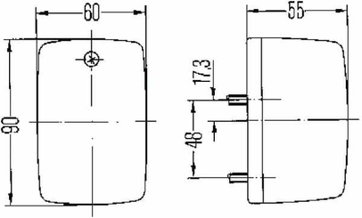 Pièces agricoles - Eclairage - Feu clignotant g. Hella