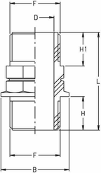 Pièces agricoles - Pièce Pulvérisateur - Raccord double 3/4" M/M